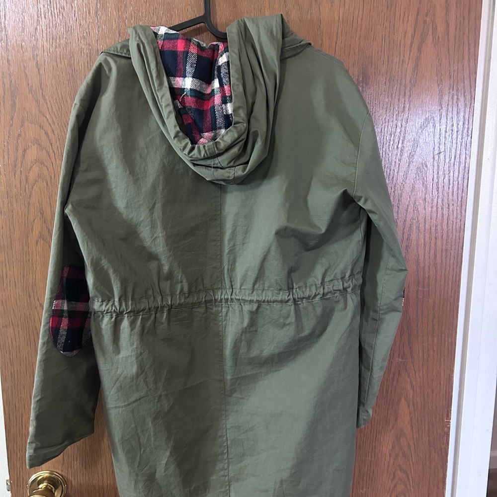 Olive Green Utility Jacket with Hood woman’s small - Picture 6 of 6